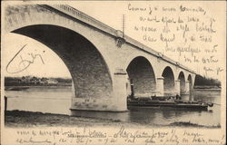 Le Pont du Chemin de Fer Maisons-Laffitte, France Postcard Postcard