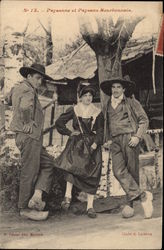 Traditional Dress from Bourbon Postcard