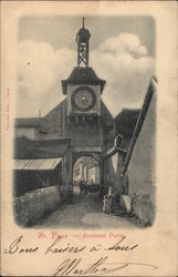 Town Gate and Clock Postcard