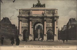 L'Arc de Triomphe de la Victoire - Place du Carrousel Paris, France Postcard Postcard