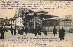 Gare du Metropolitain - Bastille Station Paris, France Postcard Postcard