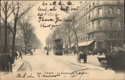 Le Boulevard St-Michel Paris, France Postcard Postcard