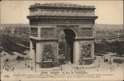 L'Arc de Triomphe Paris, France Postcard Postcard