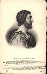 Charles Ier, dit Charlemagne Royalty Postcard Postcard