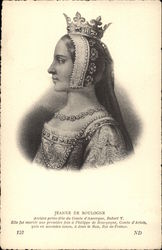 Jeanne de Boulogne Postcard