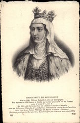 Marguerite de Bourgogne Royalty Postcard Postcard