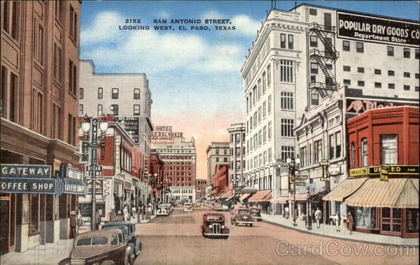 San Antonio Street, Looking West El Paso, TX