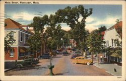 Main Street, Nantucket, Mass Massachusetts Postcard Postcard