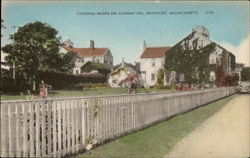 Colonial Homes on Academy Hill Nantucket, MA Postcard Postcard