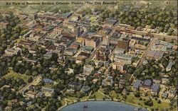 Air View of Business Section Orlando, FL Postcard Postcard