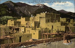 Pueblo de Taos New Mexico Postcard Postcard