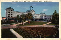 Saco Avenue showing Old Orchard House Postcard