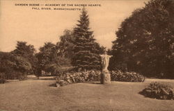 Garden Scene, Academy of the Sacred Hearts Postcard