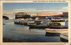 Cottage Farm Bridge over Charles River Postcard