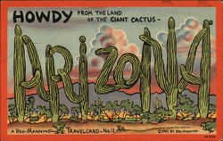 Howdy From the Land of the Giant Cactus Postcard