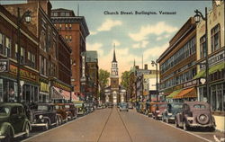 Church Street Burlington, VT Postcard Postcard