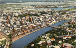 Aerial View of City Tampa, FL Postcard Postcard