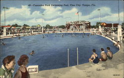 Cuscaden Park Swimming Pool, Ybor City Tampa, FL Postcard Postcard