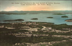 Bar Harbor and Frenchman's Bay Maine Postcard Postcard