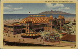 Saltair Pavilion, Great Salt Lake Magna, UT Postcard Postcard