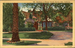 Residence of Eleanor Powell Beverly Hills, CA Postcard Postcard