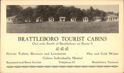 Brattleboro Tourist Cabins Vermont Postcard Postcard