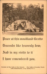 Our Lady of Lourdes Grotto Lake Ronkonkoma, NY Postcard Postcard