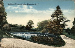 McElhone Park and Lake Ellenville, NY Postcard Postcard