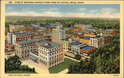 Business District from the Dome of the Capitol Boise, ID Postcard Postcard