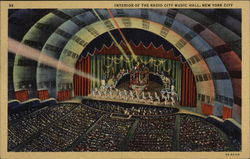 Interior of the Radio City Music Hall Postcard