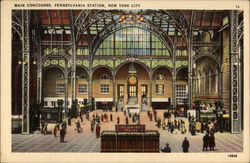 Main Concourse, Pennsylvania Station New York, NY Postcard Postcard