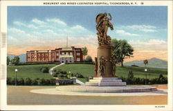 Monument and Moses-Ludington Hospital Postcard