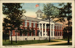 High School Alabama Cullman Postcard Postcard