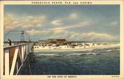 Pensacola Beach and Casino Florida Postcard Postcard