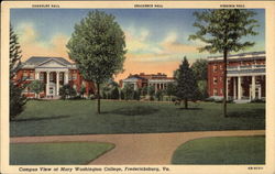 Campus View of Mary Washington College Fredericksburg, VA Postcard Postcard