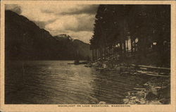 Moonlight on Lake Wenatchee Leavenworth, WA Postcard Postcard