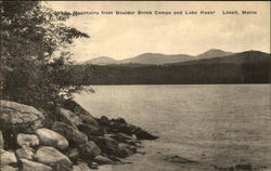 White Mountains from Boulder Brook Camps and Lake Kezar Postcard