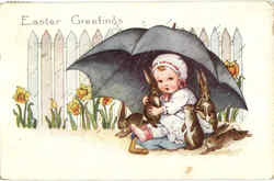 Easter Greetings Postcard