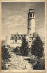 Old Church, Belgian Village Lighthouses Postcard Postcard