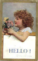 Hello! Children Postcard Postcard