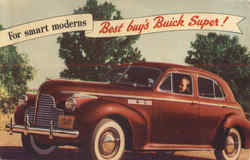 For Smart Moderns Best Buy's Buick Super! Postcard