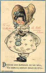 To My Valentine The Little Woman I Love Postcard