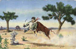 It is Great Sport Necking This Baby Cowboy Western Postcard Postcard