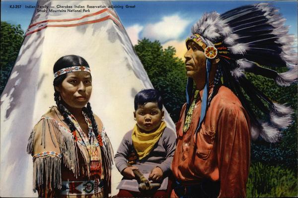 Indian Family Cherokee Indian Reservation, NC