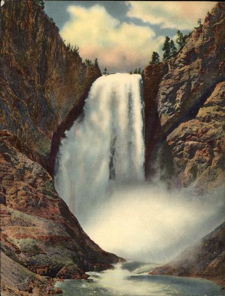 Lower Falls from Below Yellowstone National Park, WY