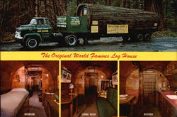 The Original World Famous Log House California Logging Large Format Postcard Large Format Postcard