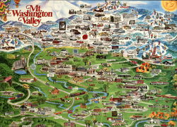 Map of Mt. Washington Valley, New Hampshire Large Format Postcard