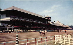 Club House and Grandstand - Saratoga Race Track Large Format Postcard