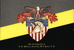 The Academy Crest - United States Military Academy West Point, NY Large Format Postcard Large Format Postcard