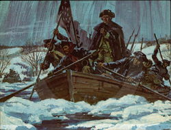 Washington Crossing the Deleware Patriotic Large Format Postcard Large Format Postcard